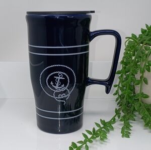 J. Crew Navy Blue Anchor Mug